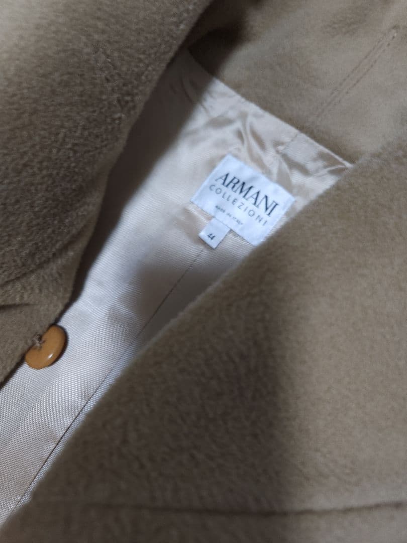 ARMANI 高級ロングコート 美品 30万 カシミヤ混 キャメルベージュ