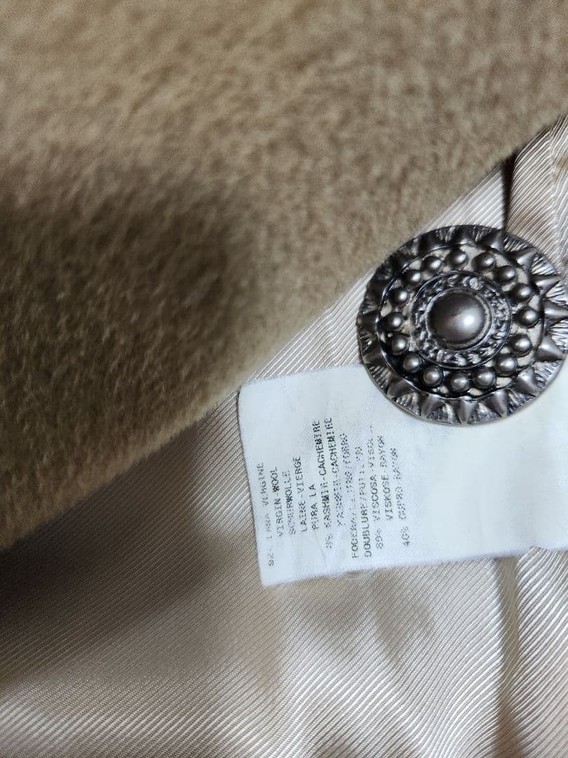 ARMANI 高級ロングコート 美品 30万 カシミヤ混 キャメルベージュ