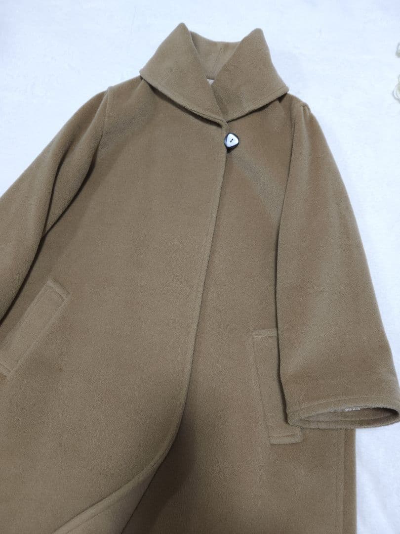 ARMANI 高級ロングコート 美品 30万 カシミヤ混 キャメルベージュ