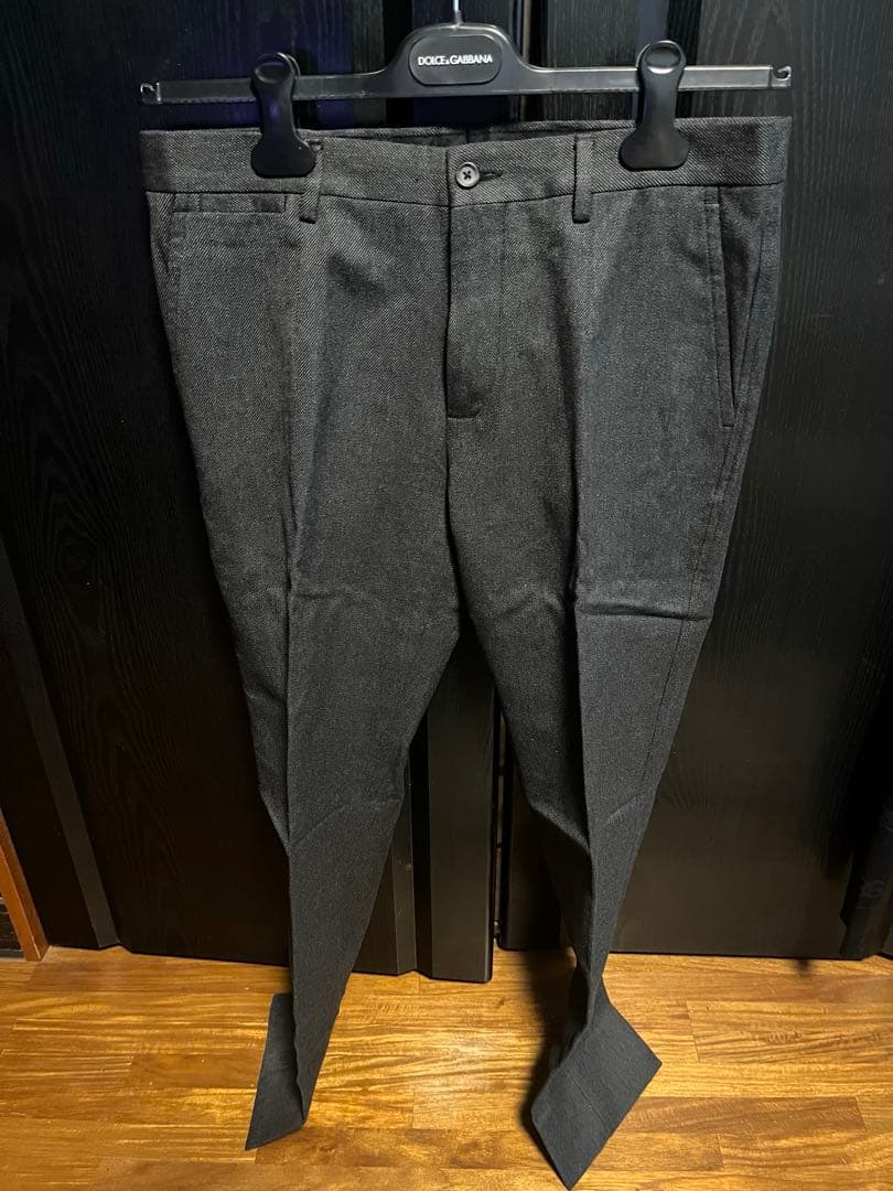 美品ドルチェ&ガッバーナDOLCEスラックス44トラウザーsグレー灰色パンツ