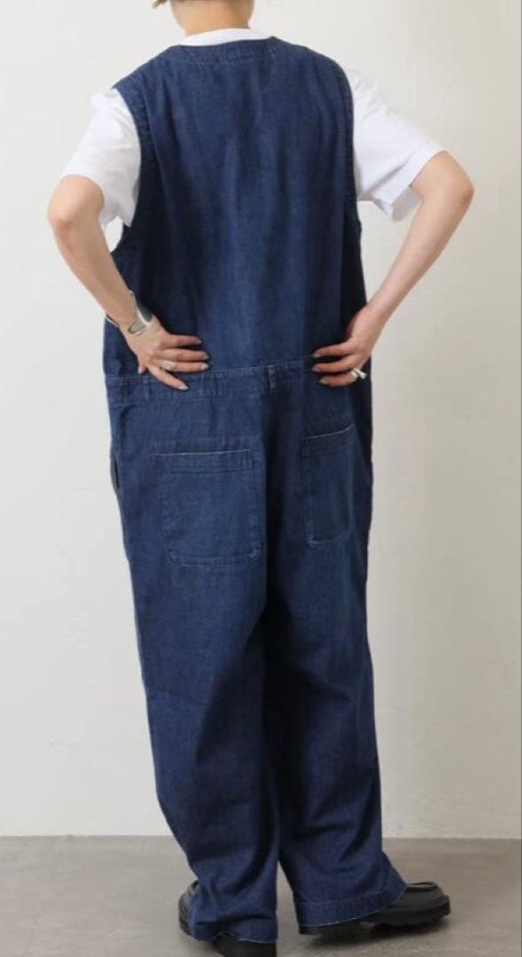 8OZデニム ノースリオールインワンは