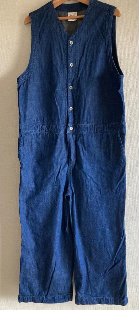 8OZデニム ノースリオールインワンは