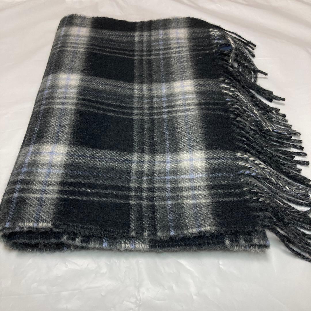 新品 ジョンストンズ カシミヤ100％ 中判 リバーシブル グレー 国内正規品