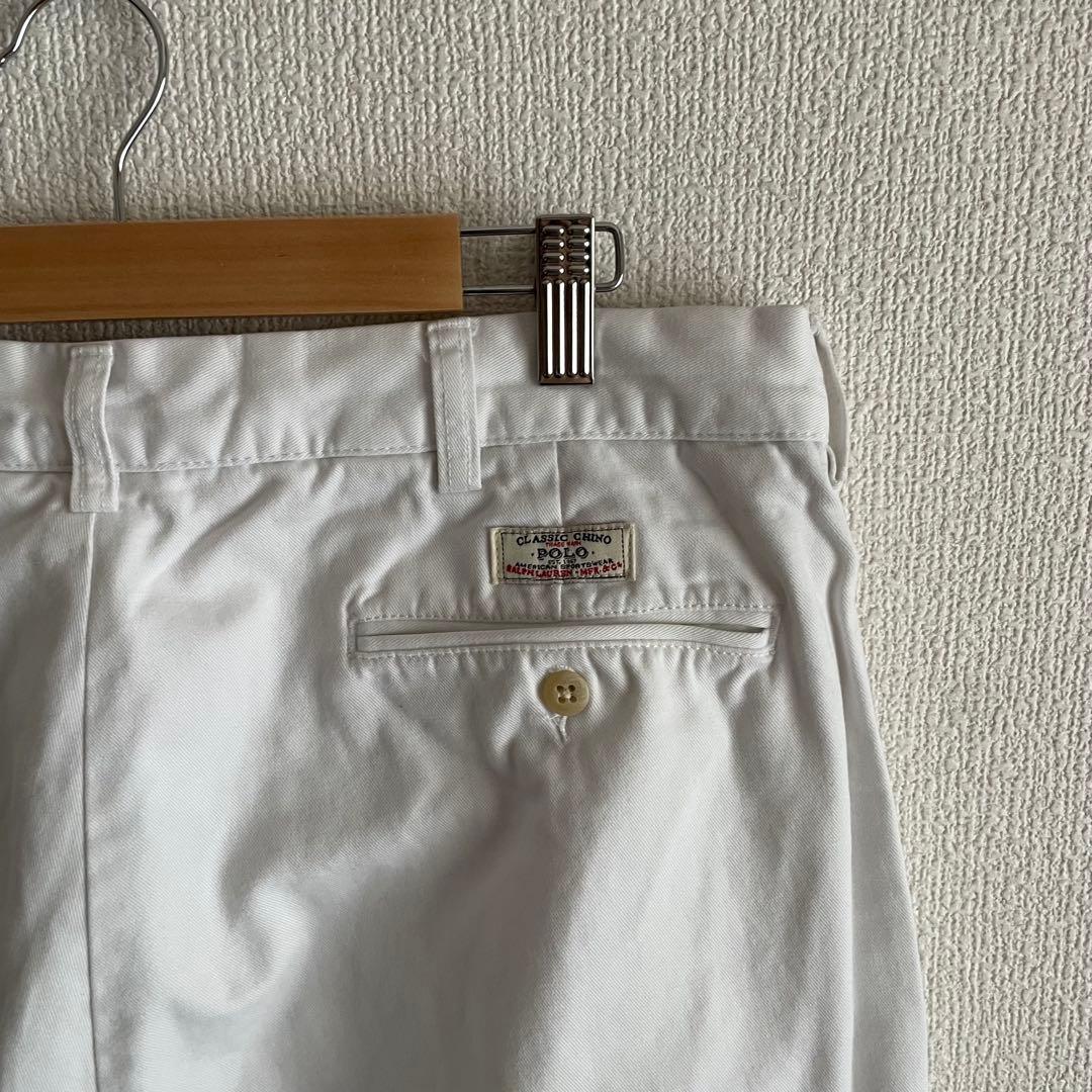 【美品】 ポロラルフローレン 2タック チノパン アンドリューパンツ 白