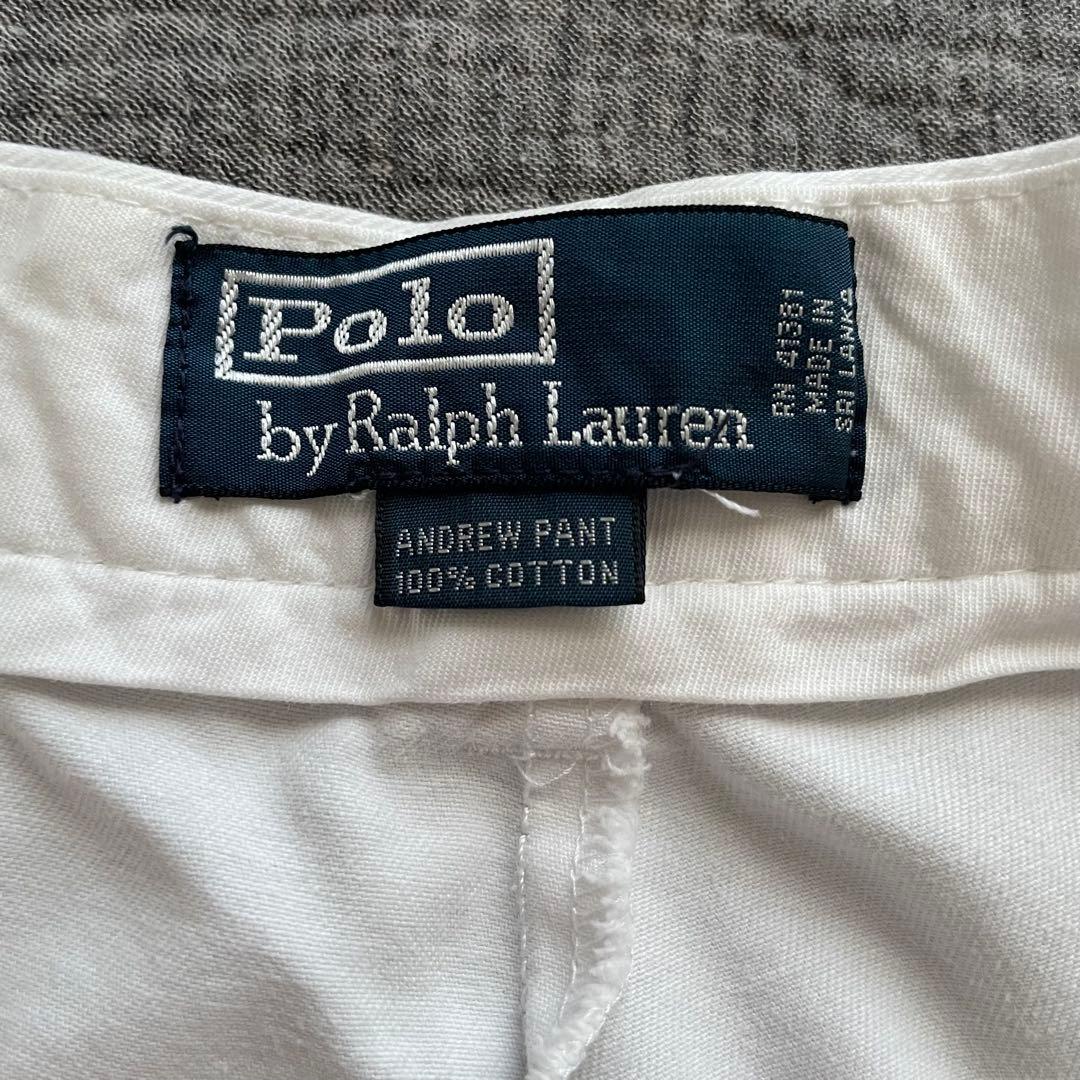 【美品】 ポロラルフローレン 2タック チノパン アンドリューパンツ 白