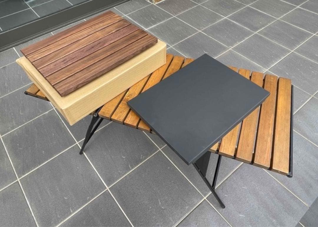 アイアン工房　アイアンテーブル+マルチテーブル+ウォールナット天板