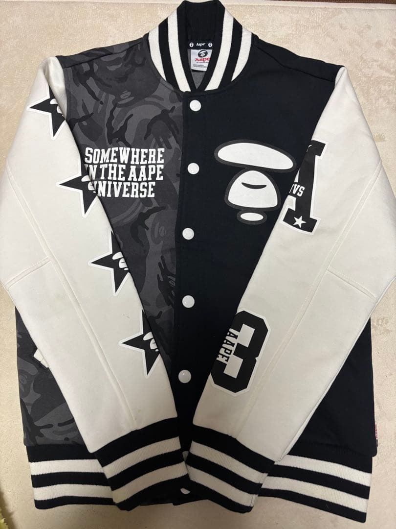 A BATHING APE スタジャン ブルゾン カモフラ柄 裏起毛 M