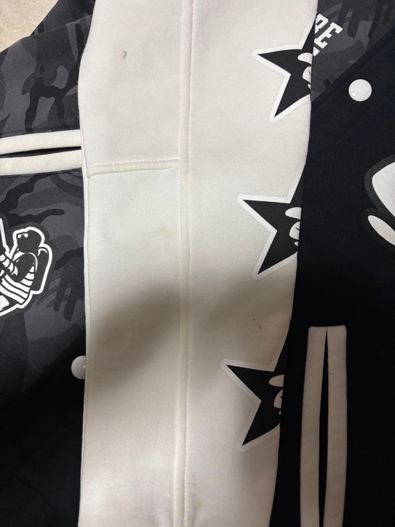 A BATHING APE スタジャン ブルゾン カモフラ柄 裏起毛 M