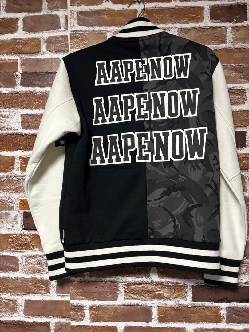 A BATHING APE スタジャン ブルゾン カモフラ柄 裏起毛 M