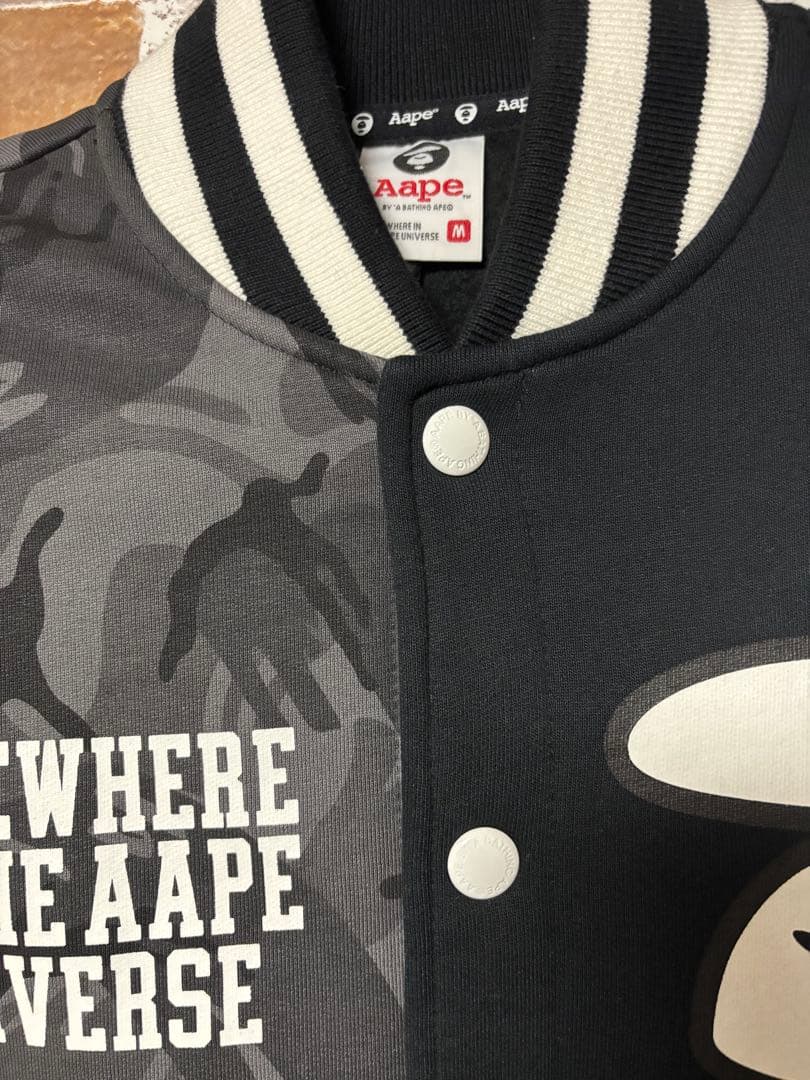 A BATHING APE スタジャン ブルゾン カモフラ柄 裏起毛 M