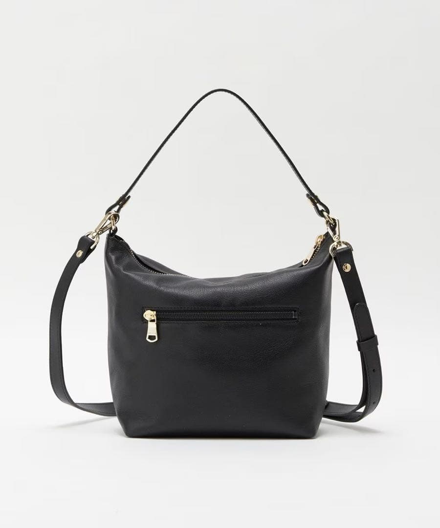 【ラシット】2WAYソフトレザーラウンドショルダーバッグ