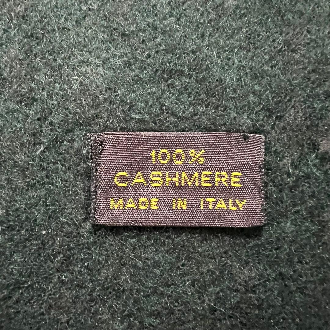 極上品 ロロピアーナ カシミア100% マフラー グリーン イタリア製