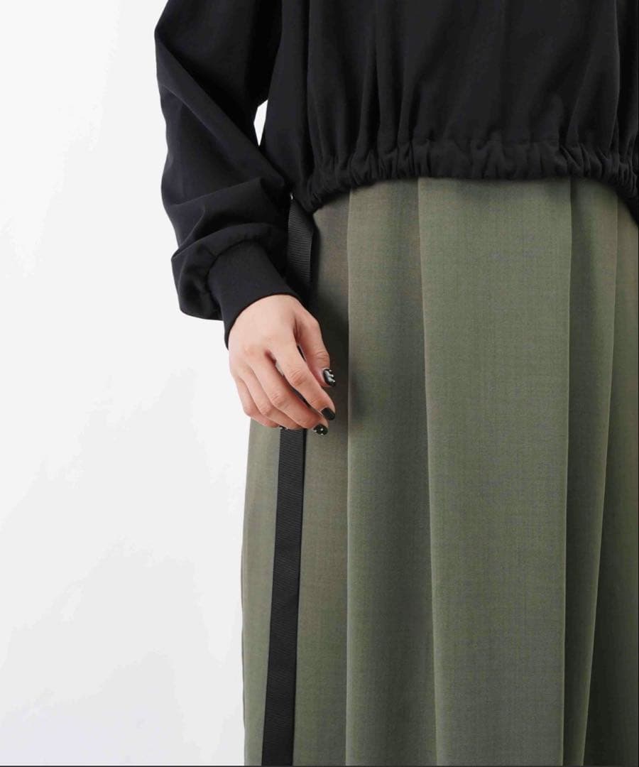 LUCA/LADY LUCK LUCA LC/LLL カット布帛切替ワンピース