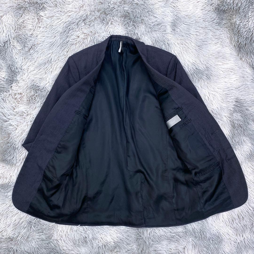 10aw クリス期　ディオールオム　ナローラペルストライプスーツ