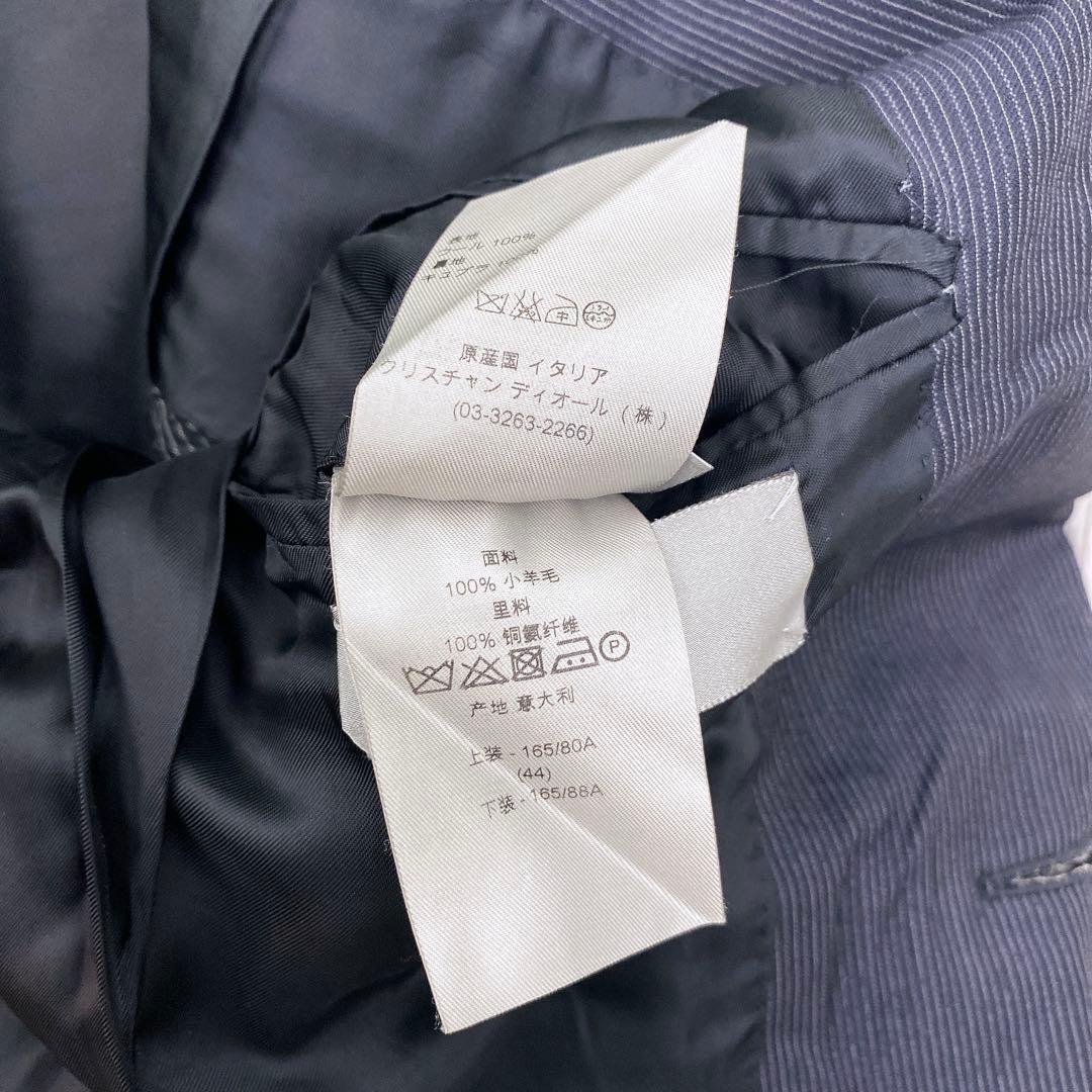 10aw クリス期　ディオールオム　ナローラペルストライプスーツ