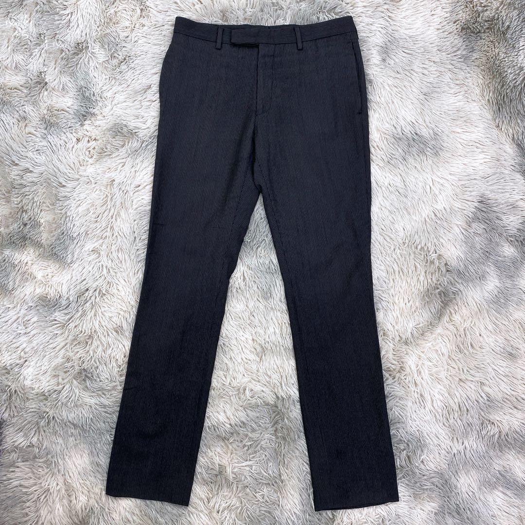 10aw クリス期　ディオールオム　ナローラペルストライプスーツ