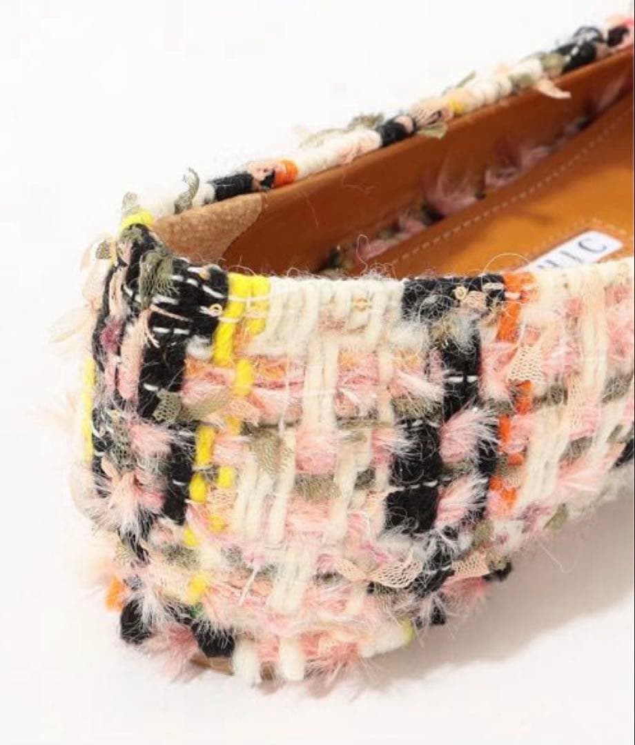 【新品】PIPPICHIC ANNA V JWL ツイードフラットシューズ36