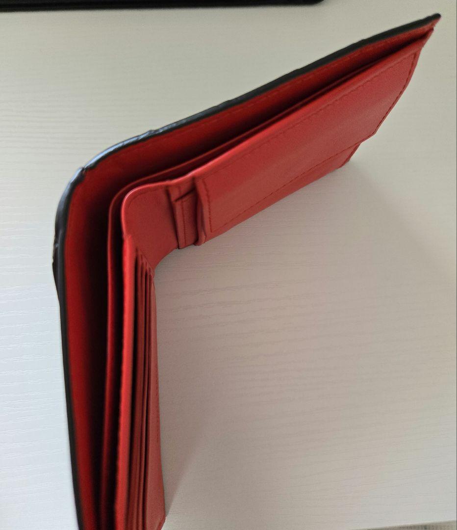 ボッテガヴェネタ　二つ折り財布　レッド　ブラック