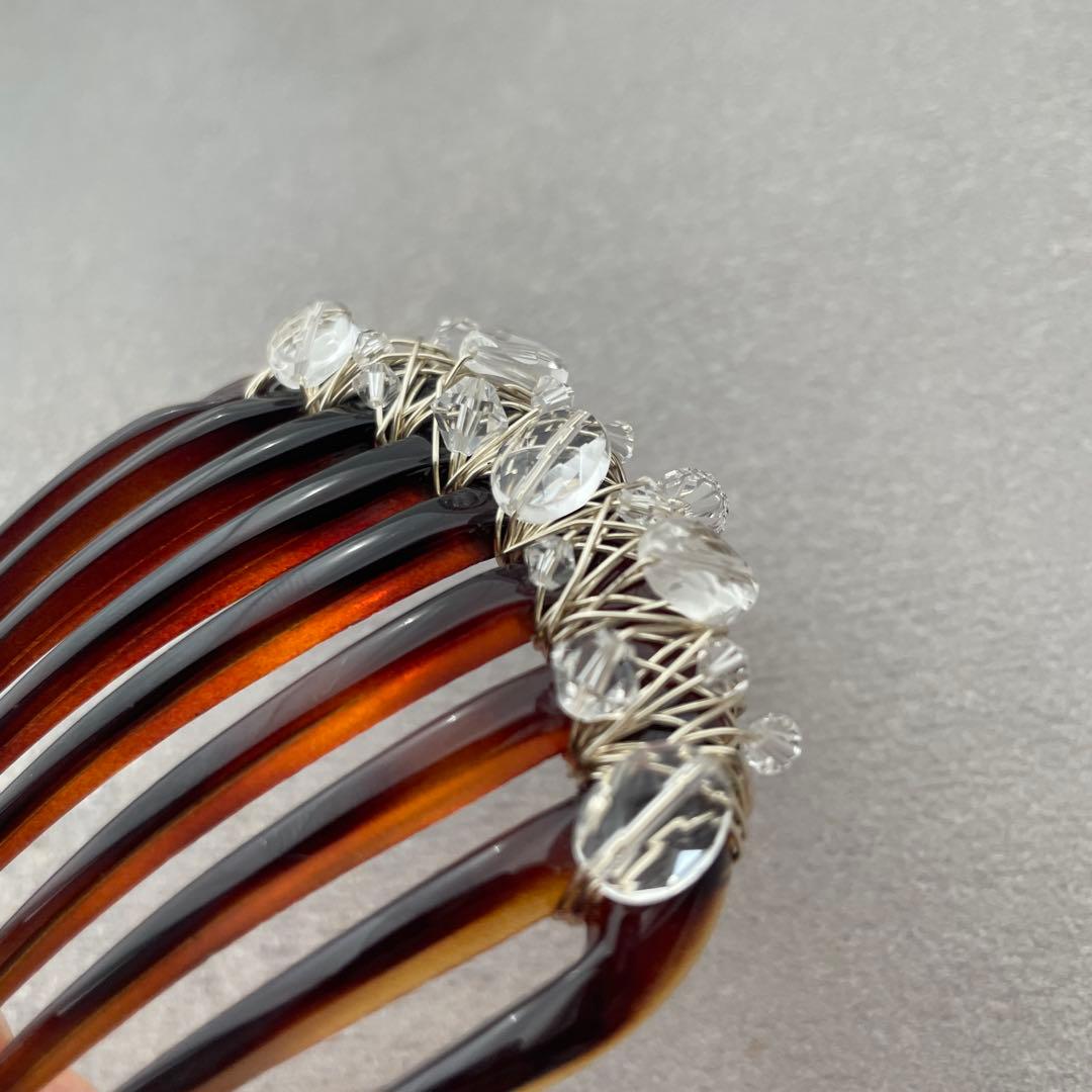 コレットマルーフ ワイヤーコーム ヘアコーム 2点セット ストーン