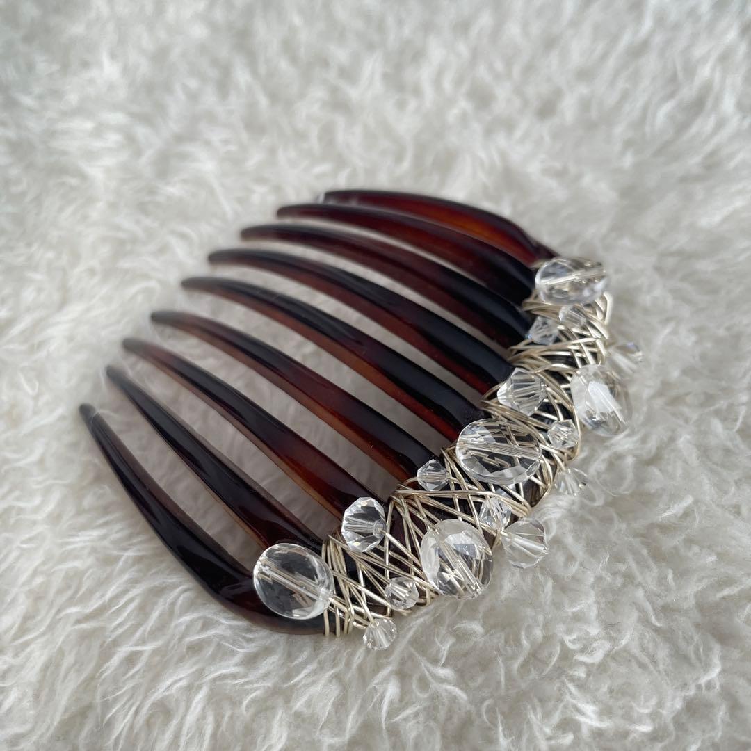 コレットマルーフ ワイヤーコーム ヘアコーム 2点セット ストーン