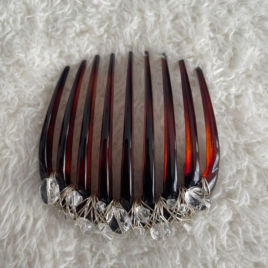 コレットマルーフ ワイヤーコーム ヘアコーム 2点セット ストーン