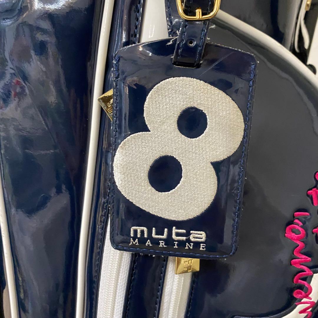 ムータマリンゴルフ　キャディバック　紺色　サメ