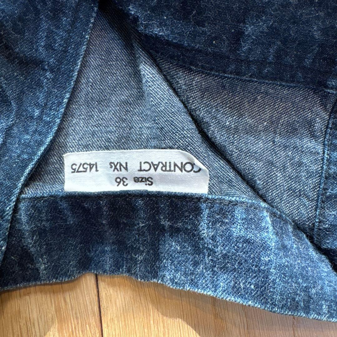 バズリクソンズ　US.NAVY デニムジャケット　 カバーオール　ショールカラー