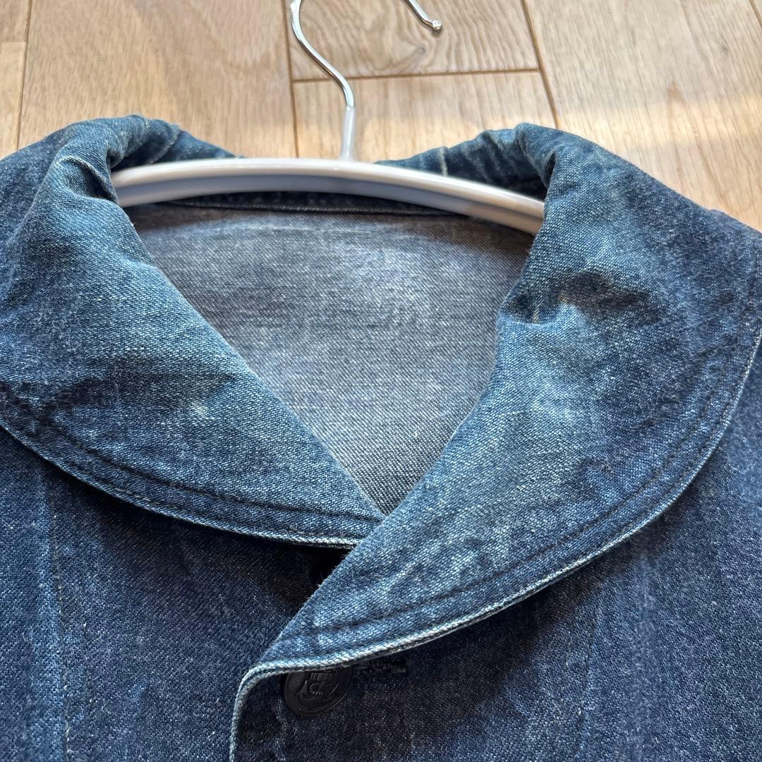 バズリクソンズ　US.NAVY デニムジャケット　 カバーオール　ショールカラー