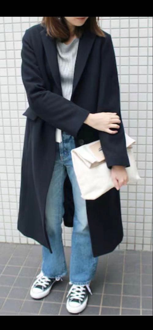 SLOBE IENAブラック チェスターコート