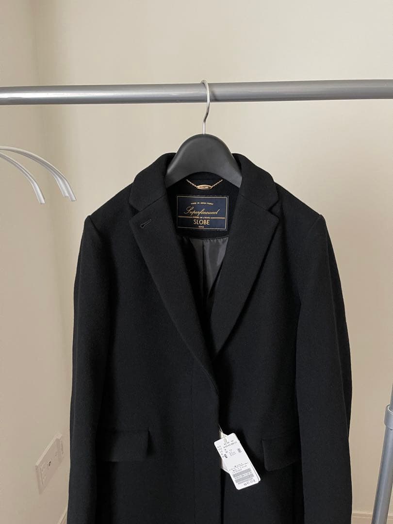 SLOBE IENAブラック チェスターコート