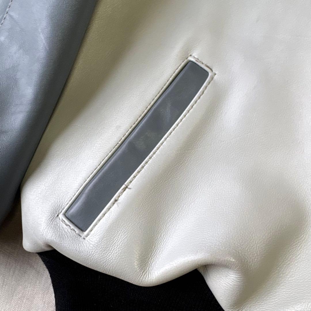 希少ビックサイズ VANSON オールレザー スタジャン チームジャケット 48