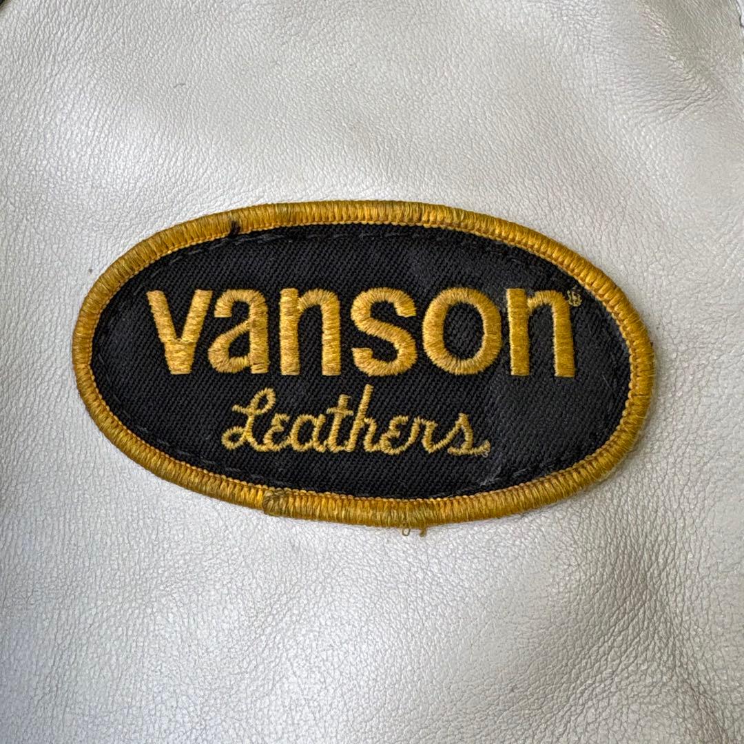 希少ビックサイズ VANSON オールレザー スタジャン チームジャケット 48