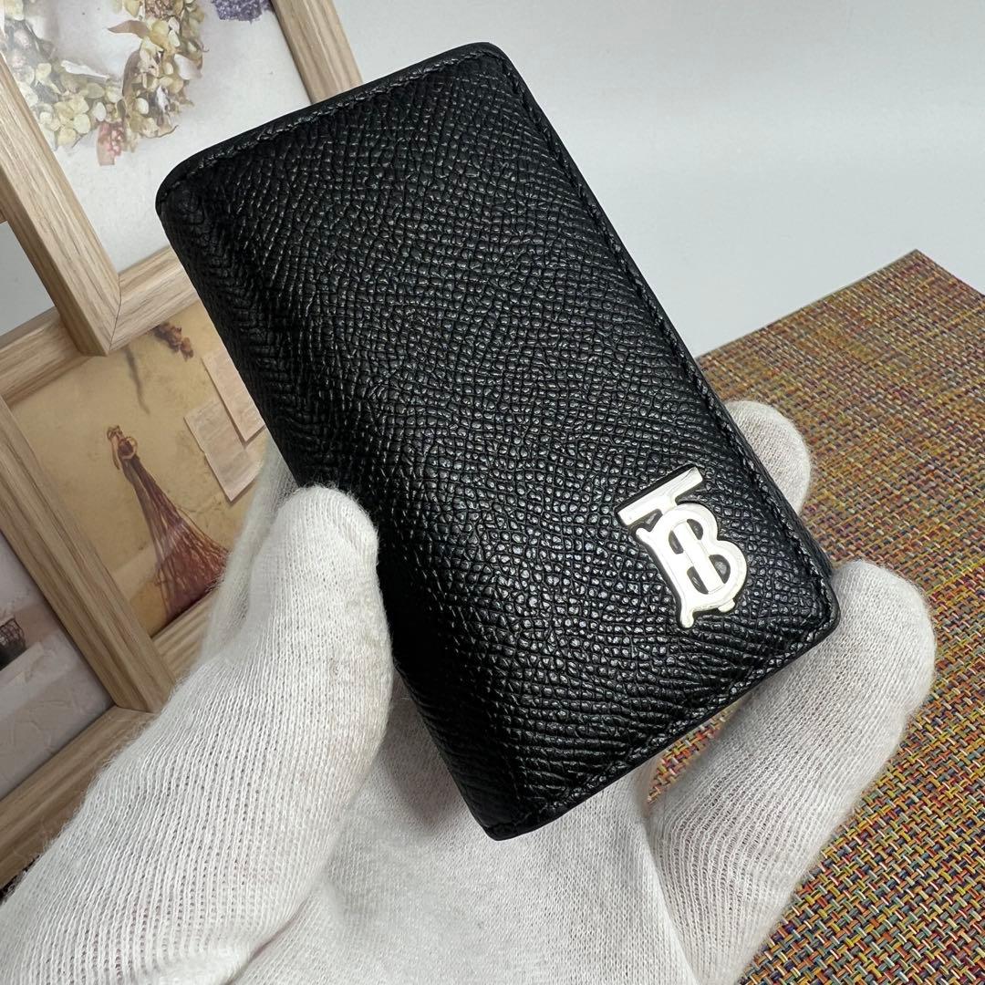 ✨極美品✨BURBERRY バーバリー TBロゴ　6連キーケース　ブラックレザー