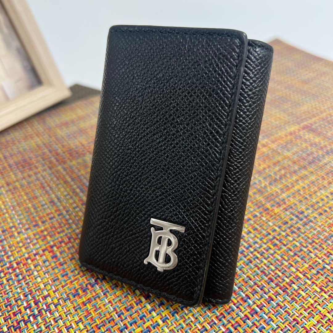✨極美品✨BURBERRY バーバリー TBロゴ　6連キーケース　ブラックレザー