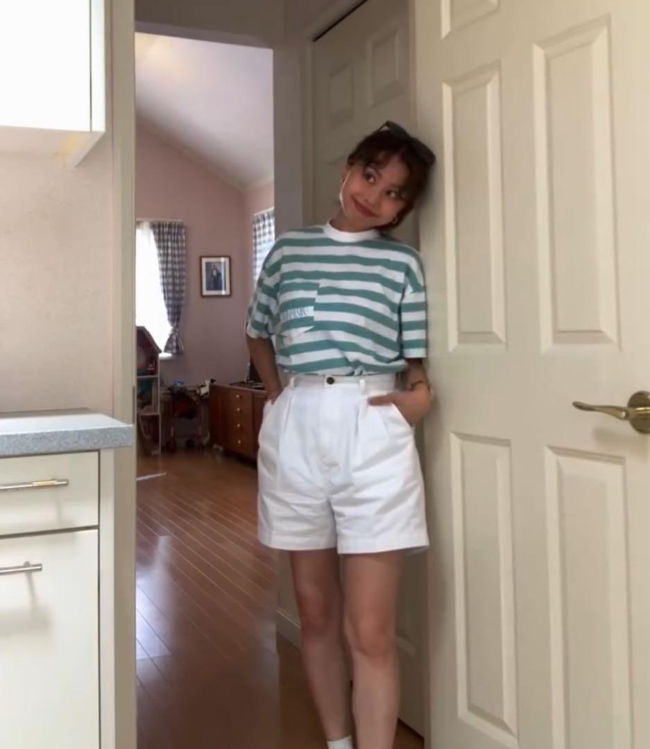 Tostalgic Clothing ショートパンツ　レトロ　ホワイト