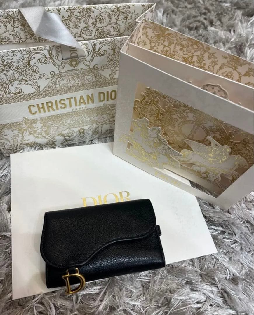 ディオール キーケース Christian Dior 黒　４連