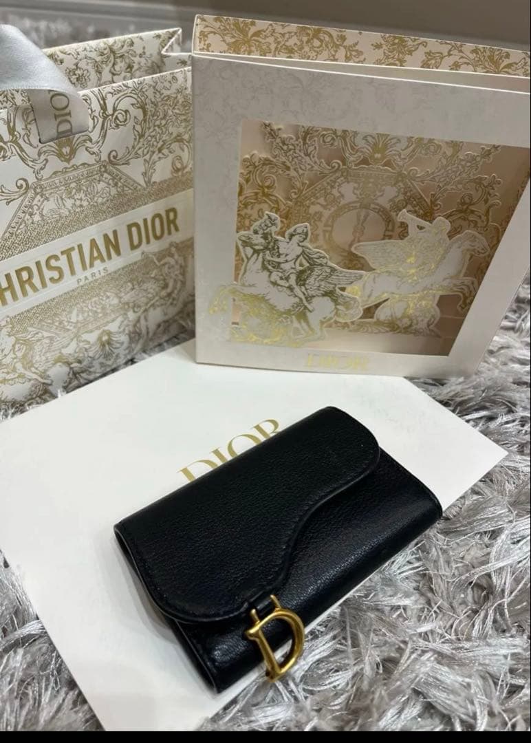 ディオール キーケース Christian Dior 黒　４連