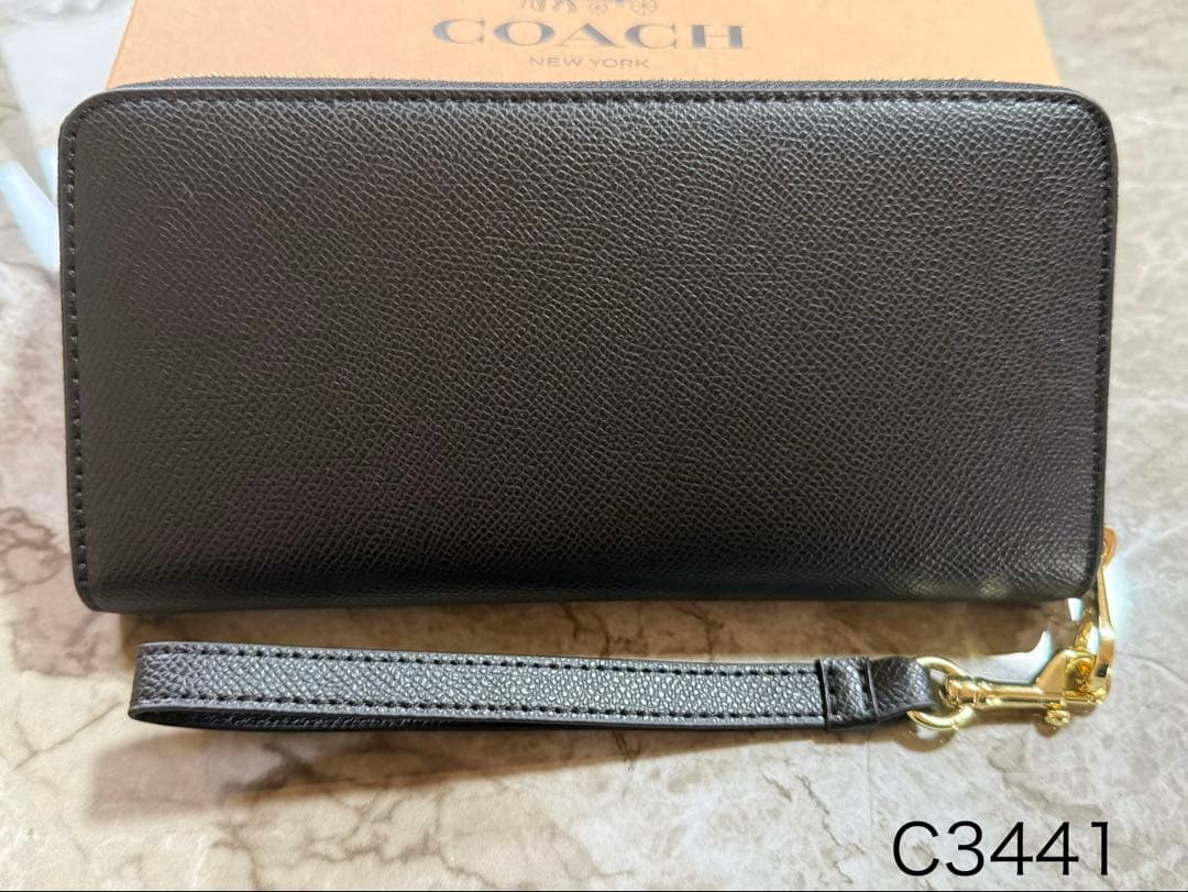 COACH ブラック 長財布 C3441