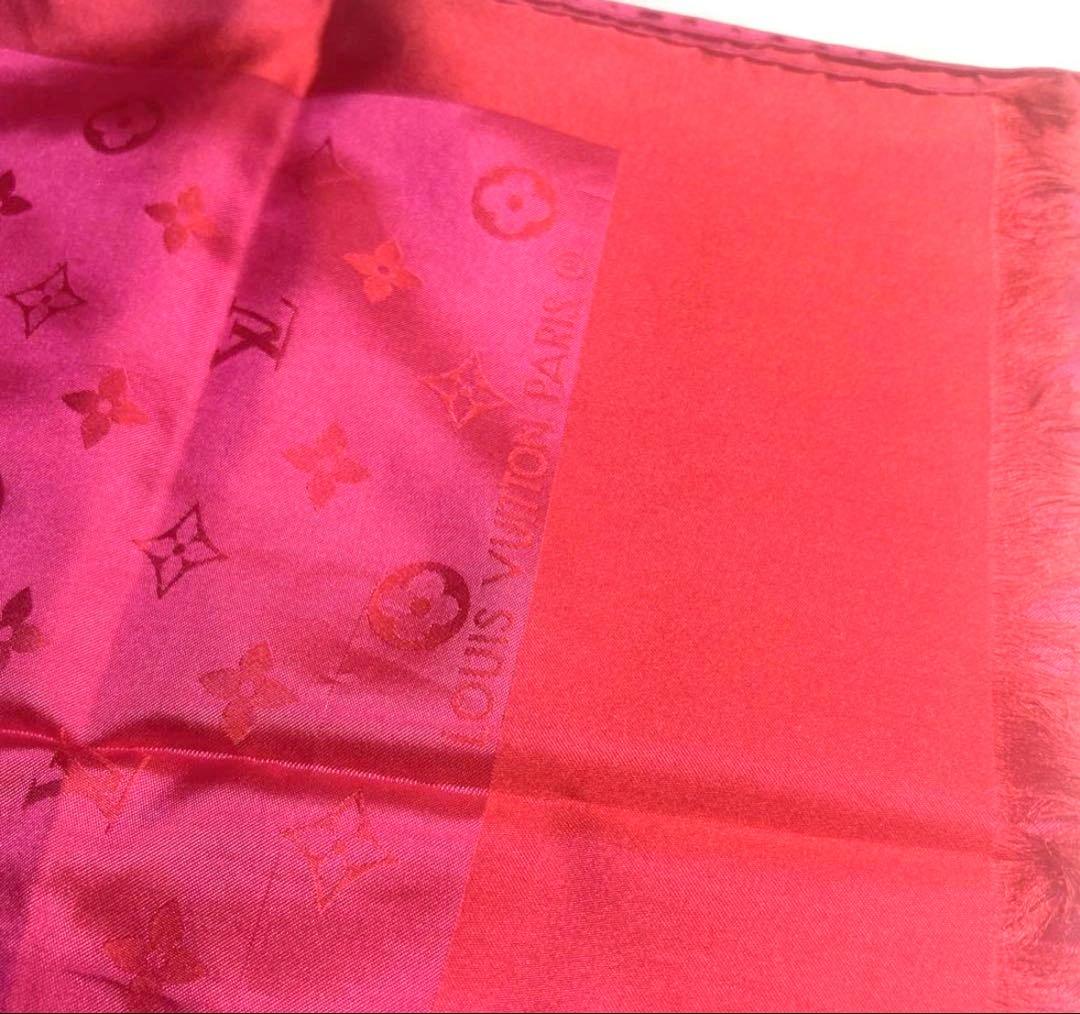 Louis Vuitton ピンク シルク ストール　本物　美品
