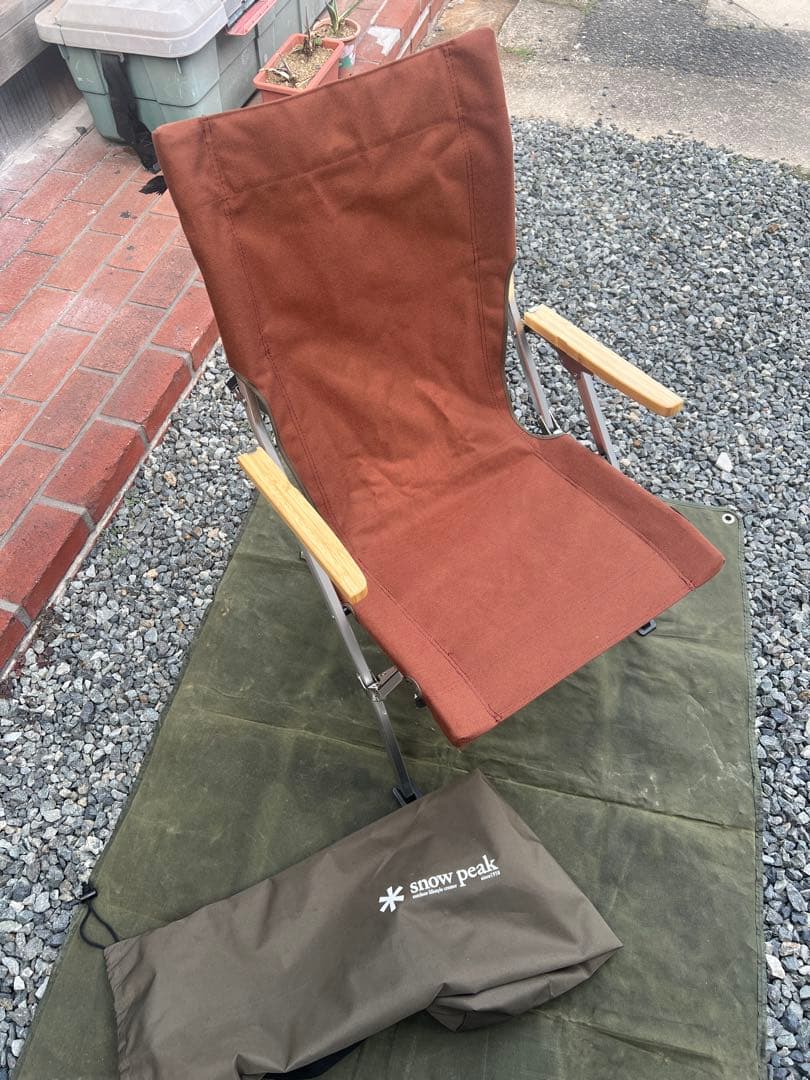 スノーピーク ブラウン 折りたたみアウトドアチェア 2脚セット