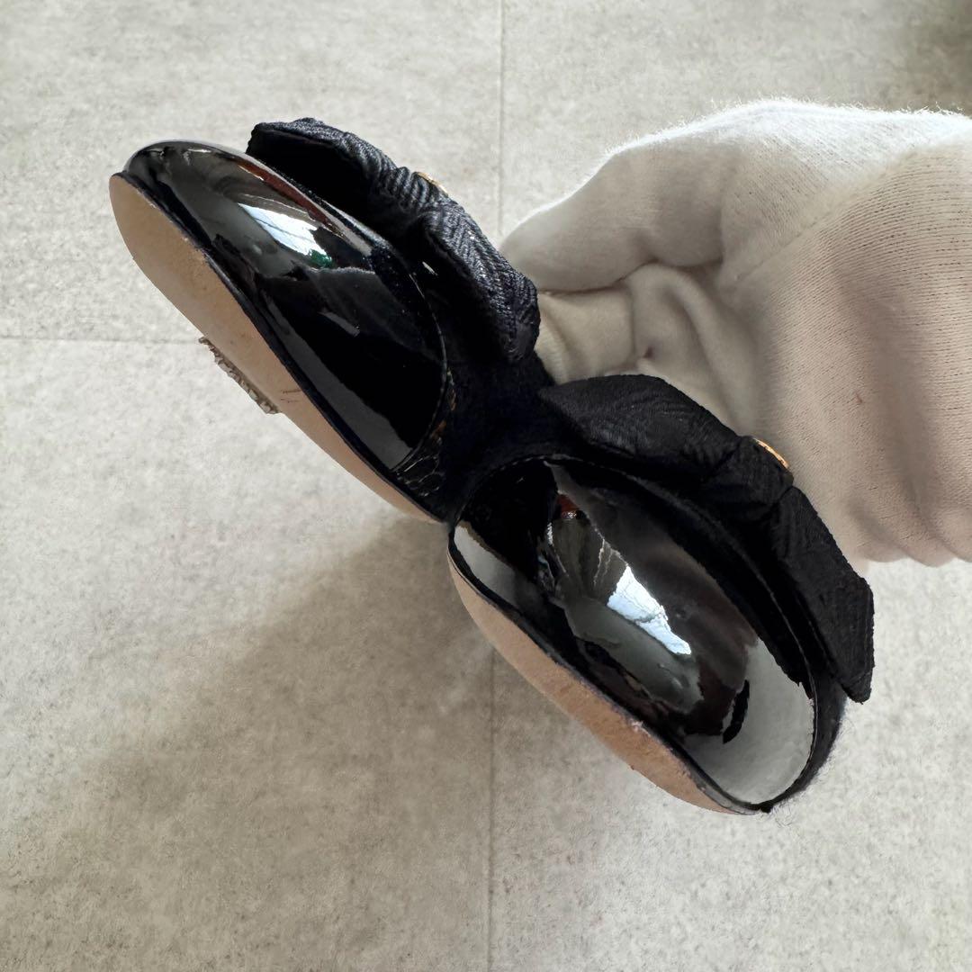 シャネル　パンプス　ココマーク　リボン　ツイード　黒　エナメル切替　保存袋　37