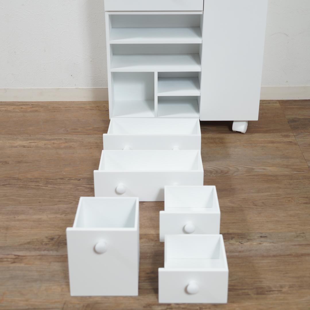 送料無料【新品】これ便利！　たっぷり収納 多機能 コスメ ワゴン