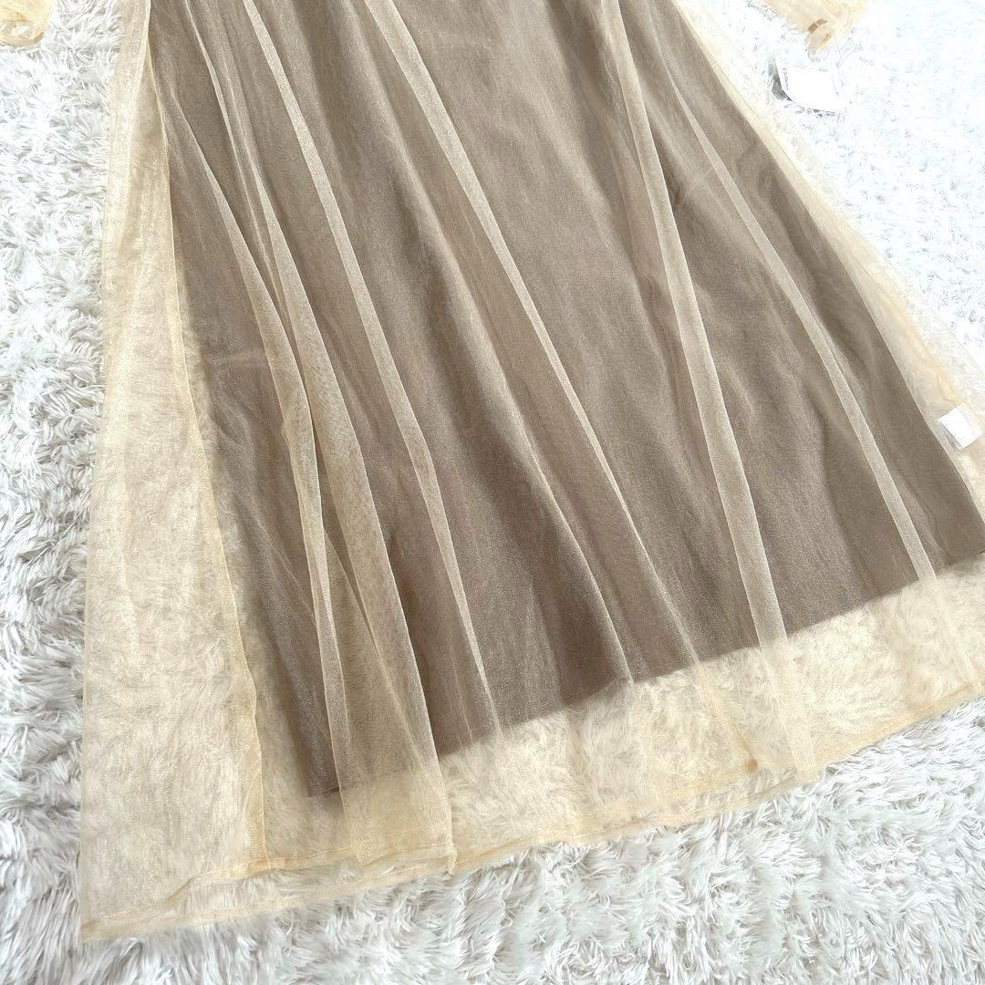 【2Way・大きいサイズ 3L】　カラルス　パーティードレス　刺繍　チュール