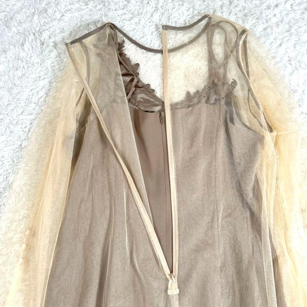 【2Way・大きいサイズ 3L】　カラルス　パーティードレス　刺繍　チュール