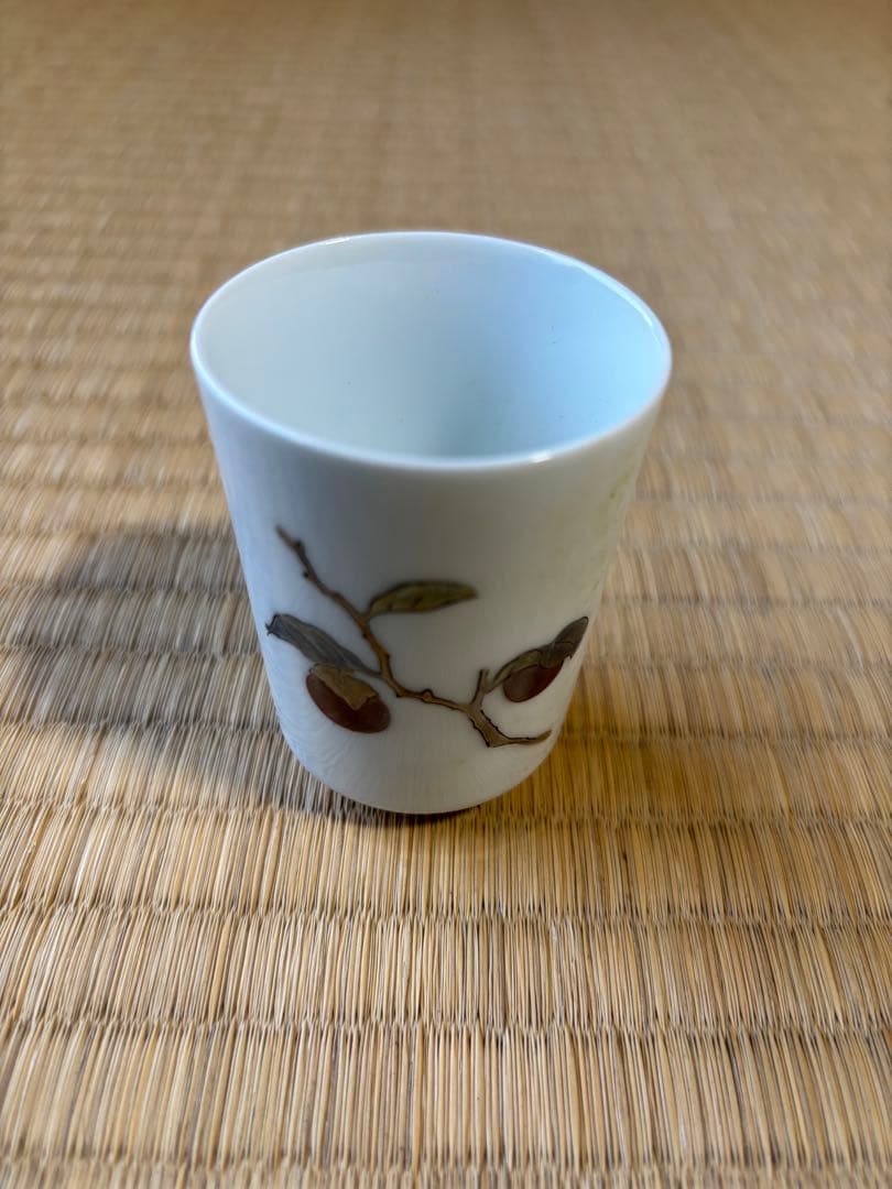 柿右衛門窯元　錦　雅風絵　酒盃　渦福　3個セット　木箱付き