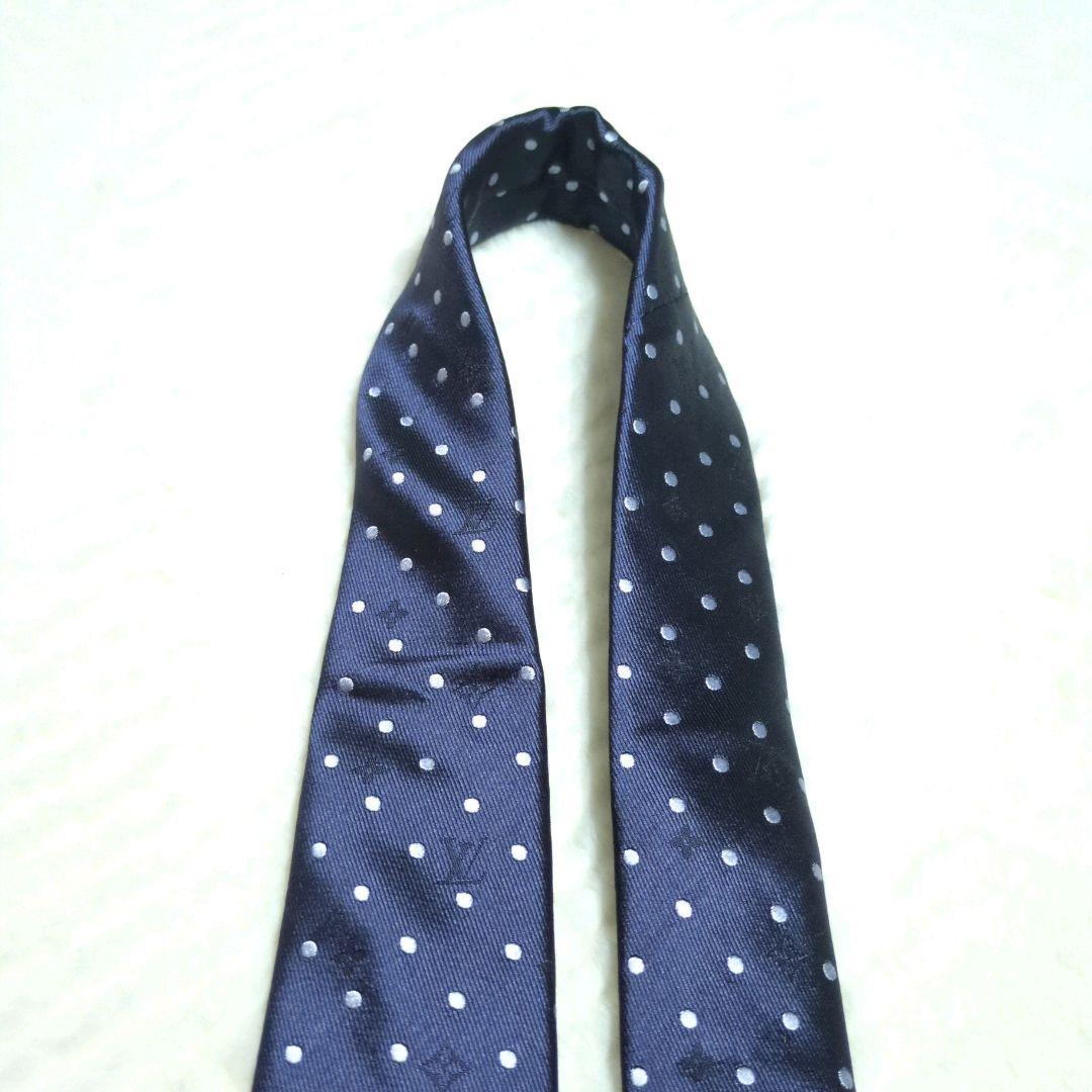 未使用級　LOUIS VUITTON　ネクタイ　モノグラム　あんしん鑑定　箱付