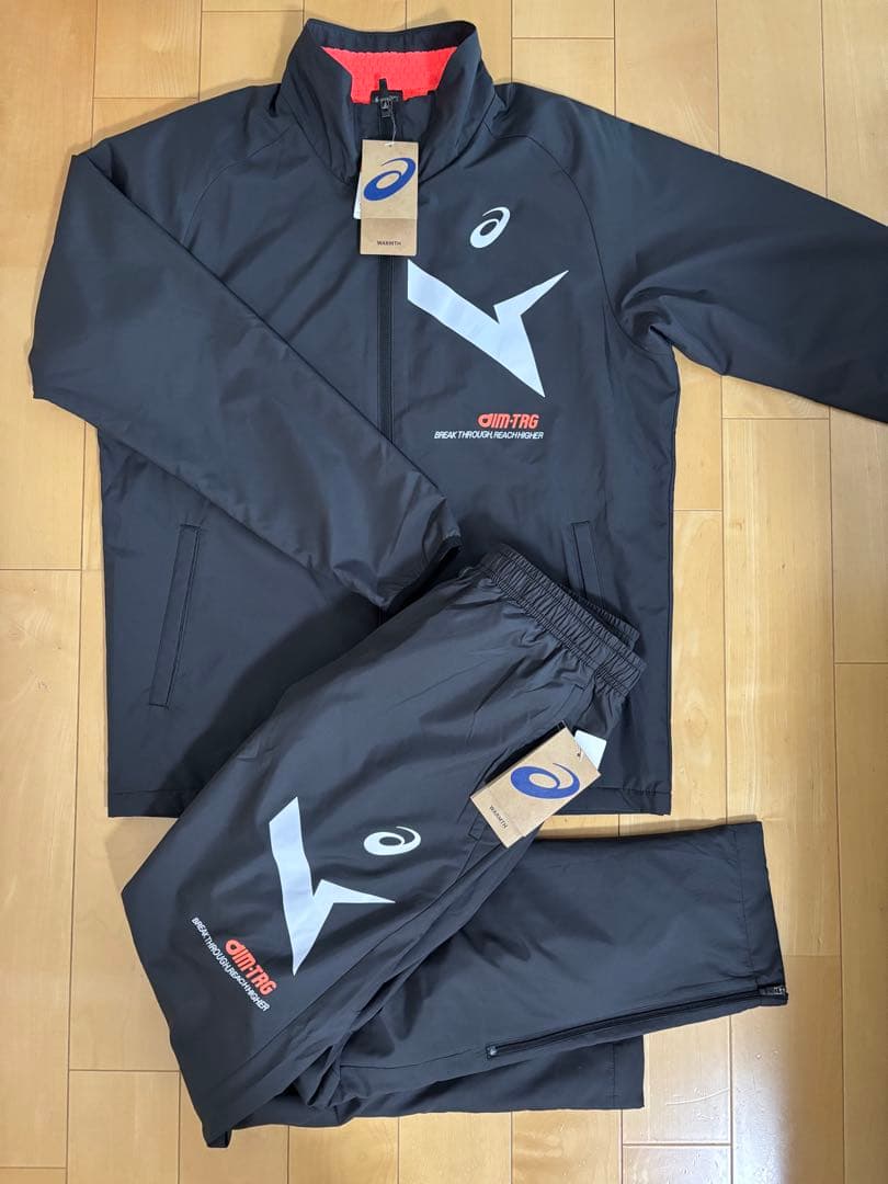 新品未使用ASICS AIM-TRG ジャケット上下セット Mサイズ ブラック
