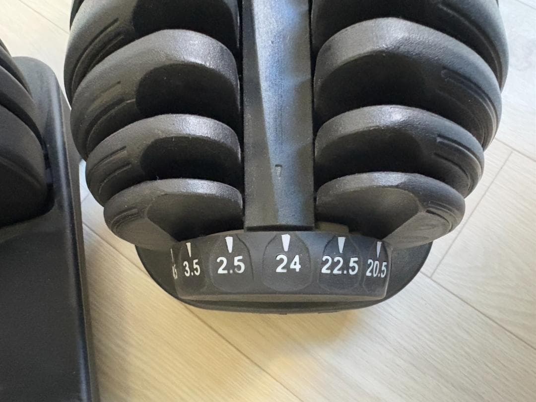 MRG ダンベル 可変式 ダイヤル式 24kg 1/2