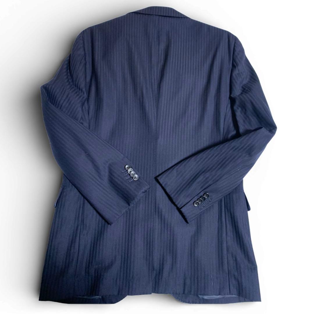 HILTON ネイビーストライプ3点セット　A5 ストレッチ SUPER100’