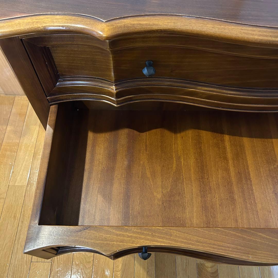 バロッサバレンティ ダークブラウン 木製 4段 引き出し タンス